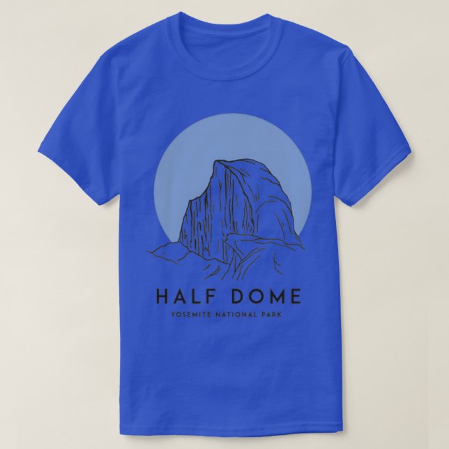 Half Dome Yosemite National Park California BLUE T-Shirt (Design Front)