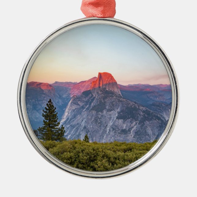 Half Dome | Yosemite National Park Metal Tree Decoration (Front)