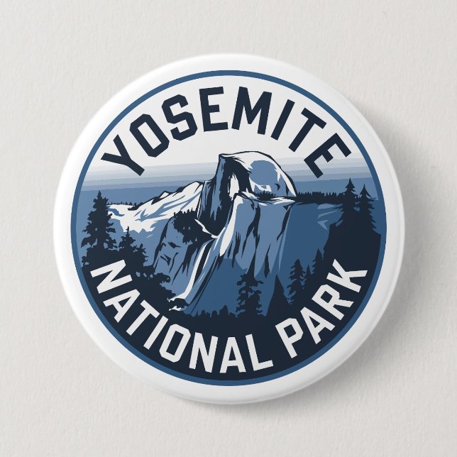Half Dome Yosemite Round Emblem 7.5 Cm Round Badge (Front)