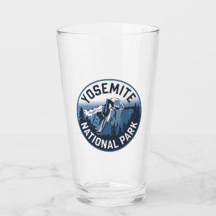 Half Dome Yosemite Round Emblem Glass