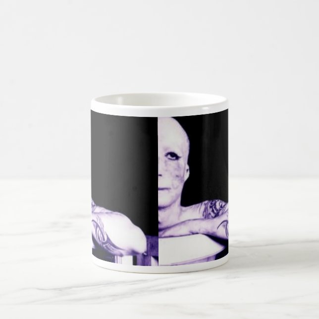 half empty glass, half empty glass coffee mug (Center)