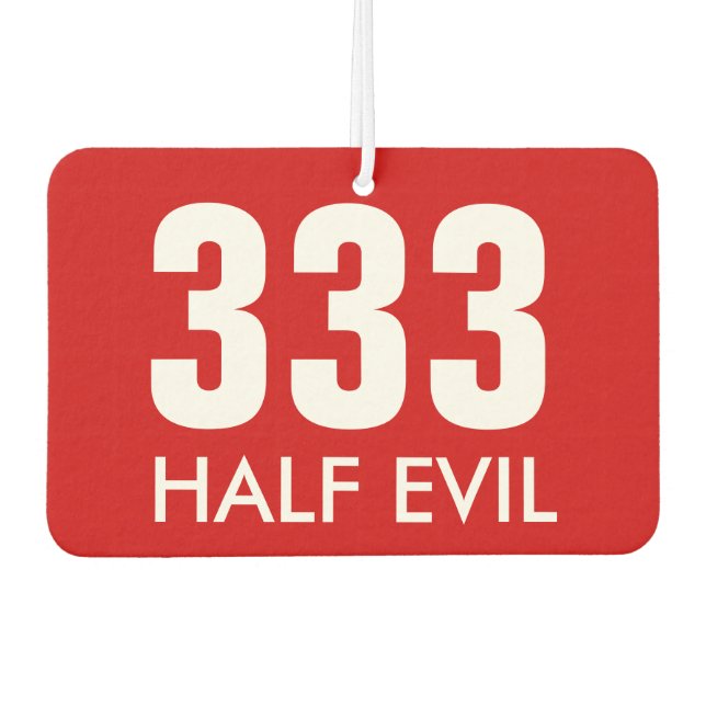 Half Evil Car Air Freshener (Front)