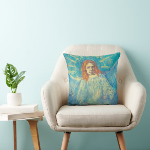 Half Figure of an Angel by Vincent van Gogh Cushion