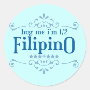 Half Filipino Classic Round Sticker