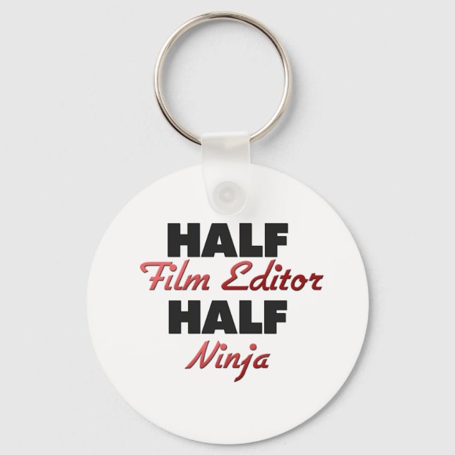 Half Film Editor Half Ninja Key Ring (Front)