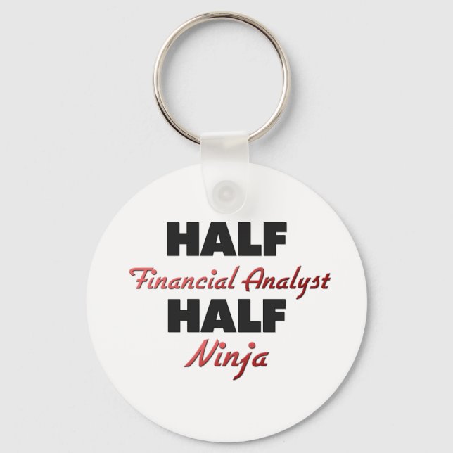 Half Financial Analyst Half Ninja Key Ring (Front)