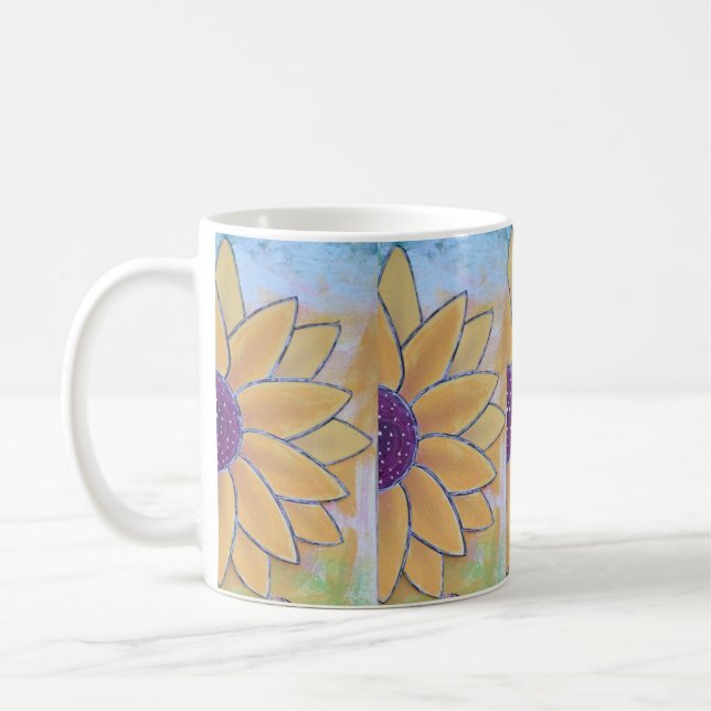 Half-Flower  Coffee Mug (Left)