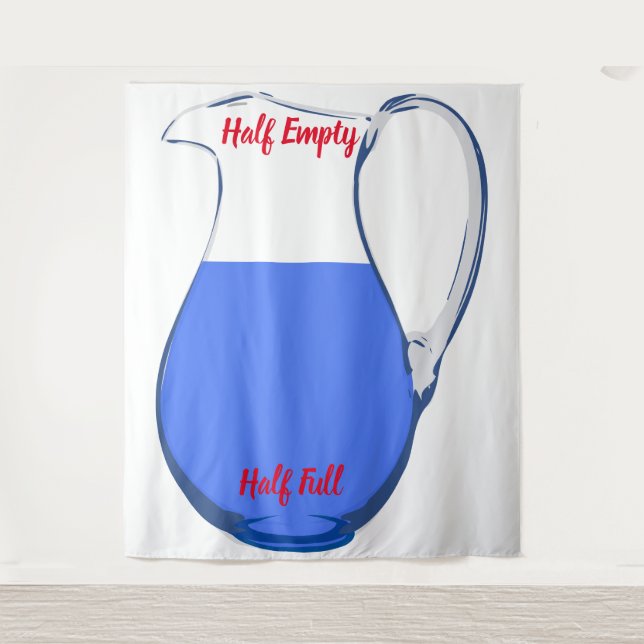 Half Full Half Empty Tapestry (Front)