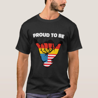 Half German And Half American Germany Usa Flag Sha T-Shirt