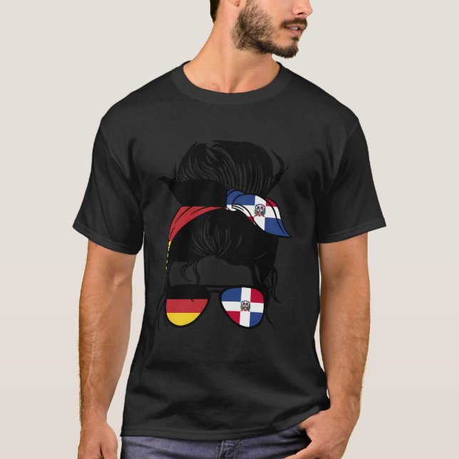 Half German Half Dominican Mix Germany And Dominic T-Shirt (Front)
