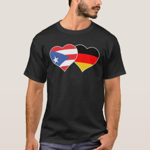 Half German Half Puerto Rican Flag Heart Puerto Ri T-Shirt