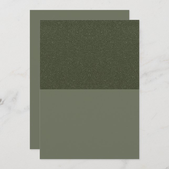 Half Glitter Moss Green Flat Program – Customise Programme (Front/Back)