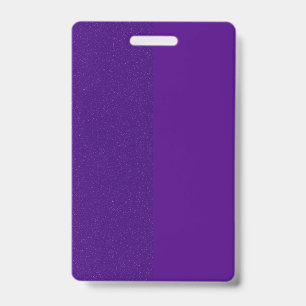 Half Glitter Purple Vertical Badge – Customisable ID Badge