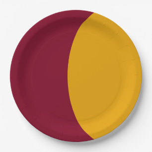 Half Gold Custom Party Paper Plate