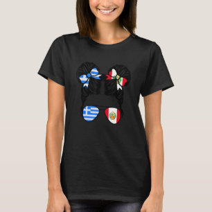 Half Greek Half Peruvian Girl Greece Kids Heritage T-Shirt