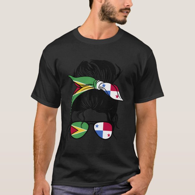 Half Guyanese Half Panamanian Mix Guyana And Panam T-Shirt (Front)