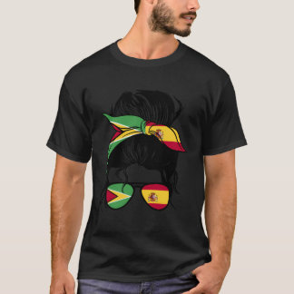 Half Guyanese Half Spanish Mix Guyana And Spain Ro T-Shirt