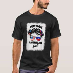Half Haitian And American America Haiti Usa Flag K T-Shirt