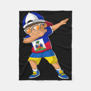 Half Haitian Half Ukrainian Boy Haiti Ukraine Flag Fleece Blanket