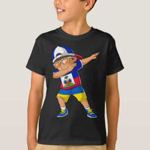 Half Haitian Half Ukrainian Boy Haiti Ukraine Flag T-Shirt