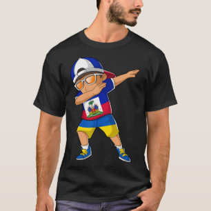 Half Haitian Half Ukrainian Boy Haiti Ukraine Flag T-Shirt