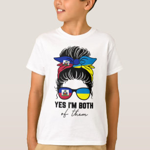 Half Haitian Half Ukrainian Girl Haiti Ukraine Fla T-Shirt