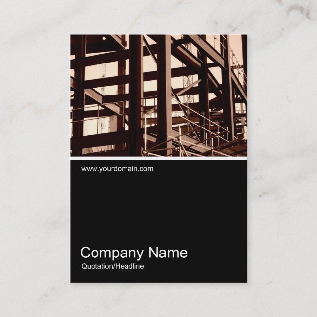 Half&Half Photo 03 - Steel Frame Construction Business Card (Front)