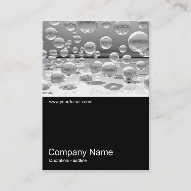 Half&Half Photo 064 - Silver Bubbles Business Card (Front)