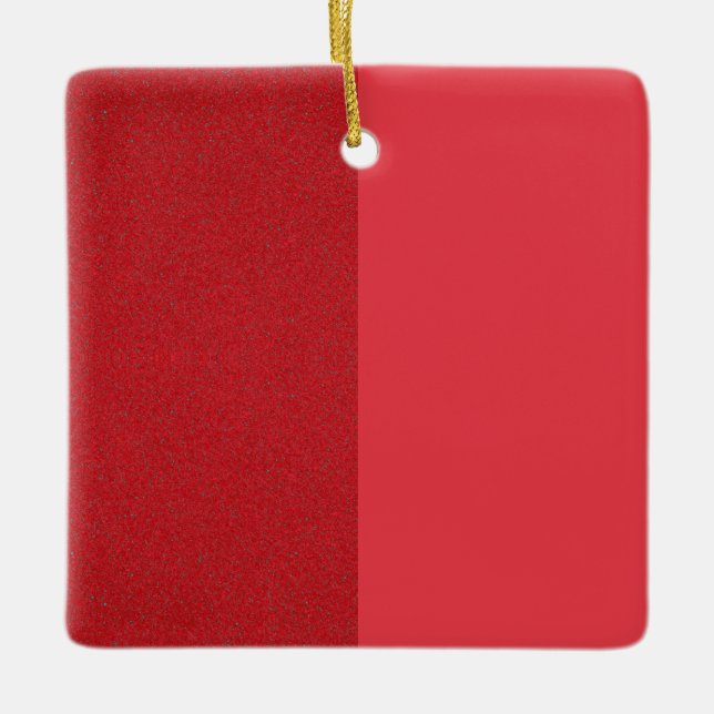 Half & Half Tomato Red Ornament – Customisable (Front)