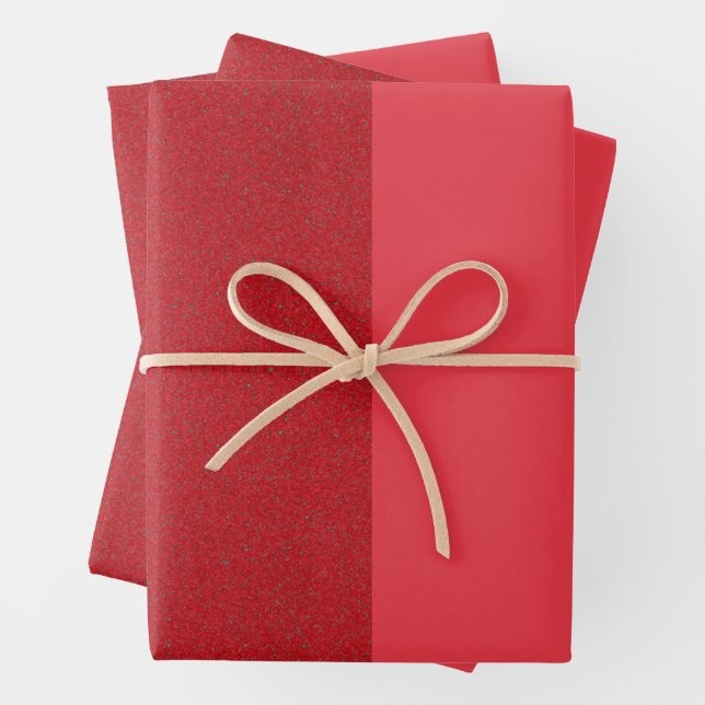 Half & Half Tomato Red Wrapping Sheets – Customise (In situ)