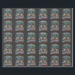 Half Hanukkah Half Christmas Funny Christmukkah  Wrapping Paper<br><div class="desc">Chrismukkah humour 2025,  interfaith holiday fun,  funny mixed traditions,  Jewish and Christmas blend,  holiday fusion laugh,  menorah meets Santa,  festive crossover joke,  dual celebration,  light meets tree,  cheerful mashup</div>