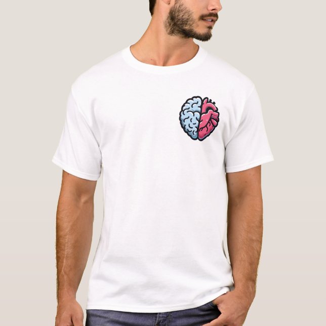 Half Heart Half Brain: Mindfulness T-Shirt (Front)