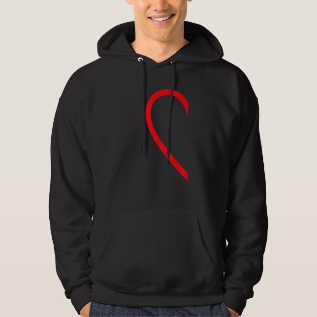 Half Heart Left Hand Side Love Couple Camisa Parej Hoodie (Front)