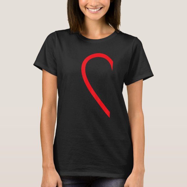 Half Heart Left Hand Side Love Couple Camisa Parej T-Shirt (Front)