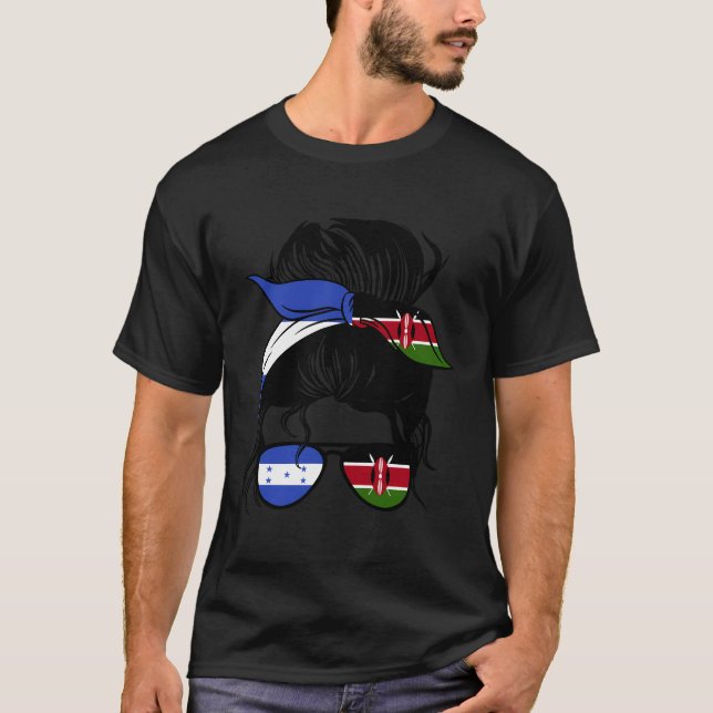 Half Honduran Half Kenyan Mix Honduras And Kenya R T-Shirt (Front)