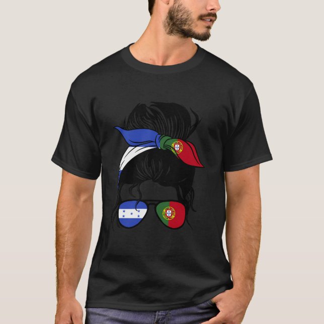 Half Honduran Half Portuguese Mix Honduras Portuga T-Shirt (Front)