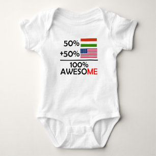 Half Hungarian Half American Baby Bodysuit