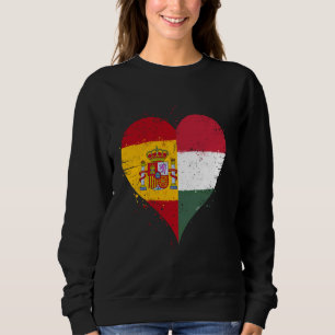 Half Hungarian Half Spanish A Hungary Spain Flag i Sweatshirt