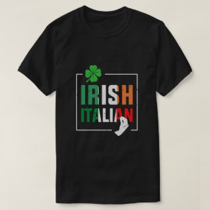 Half Irish Half Italian Irish Italian Flag T-Shirt