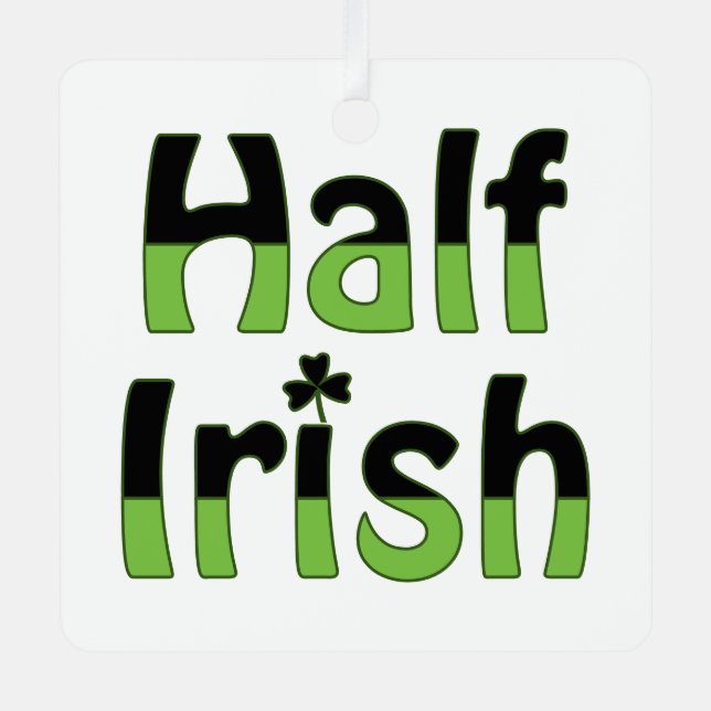 Half Irish Metal Tree Decoration (Front)
