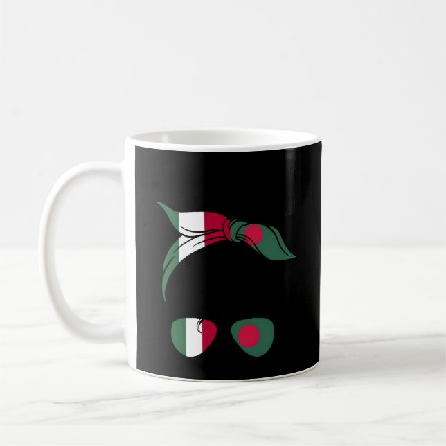 Half Italian Half Bangladeshi Italy And Bangladesh Coffee Mug (Left)