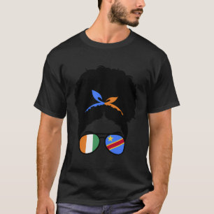 Half Ivorian Half Congolese Afro Ivory Coast And C T-Shirt