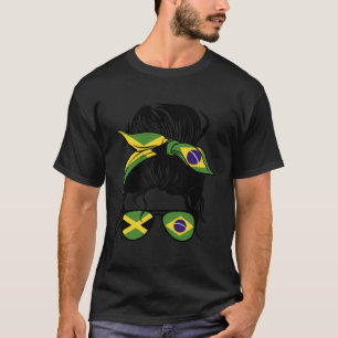 Half Jamaican Half Brazilian Mix Jamaica And Brazi T-Shirt