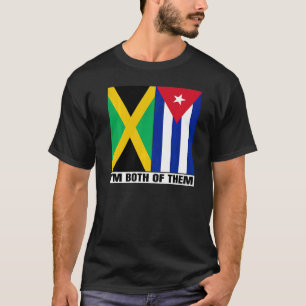 Half Jamaican Half Cuban Heritage Jamaica & Cuba F T-Shirt