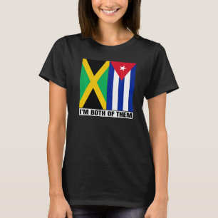 Half Jamaican Half Cuban Heritage Jamaica & Cuba F T-Shirt