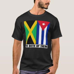 Half Jamaican Half Cuban Heritage Jamaica & Cuba F T-Shirt