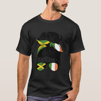 Half Jamaican Half Irish Mix Jamaica And Ireland R T-Shirt
