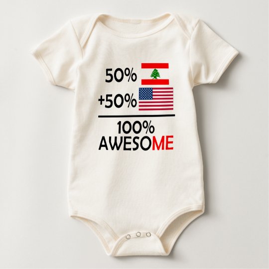 Half Lebanese Half American Baby Bodysuit