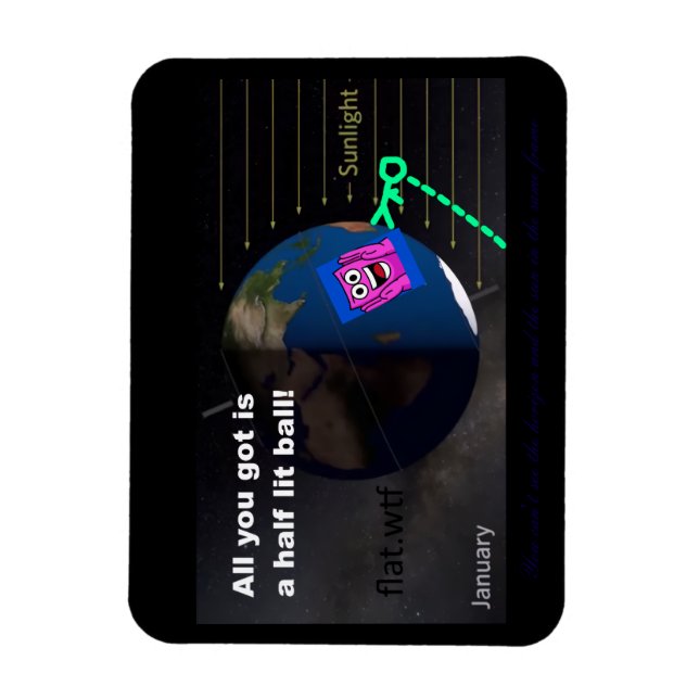 Half lit ball! magnet (Vertical)