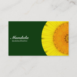 Half Mandala 09 - Dark Green 003300 Business Card